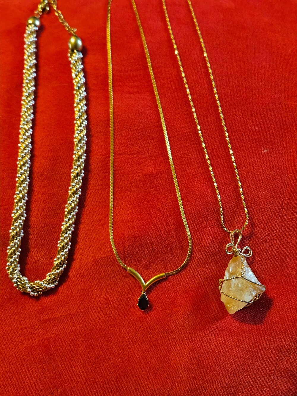 Three Gold-Tone Necklace Set